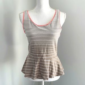 Express women’s striped peplum tank top